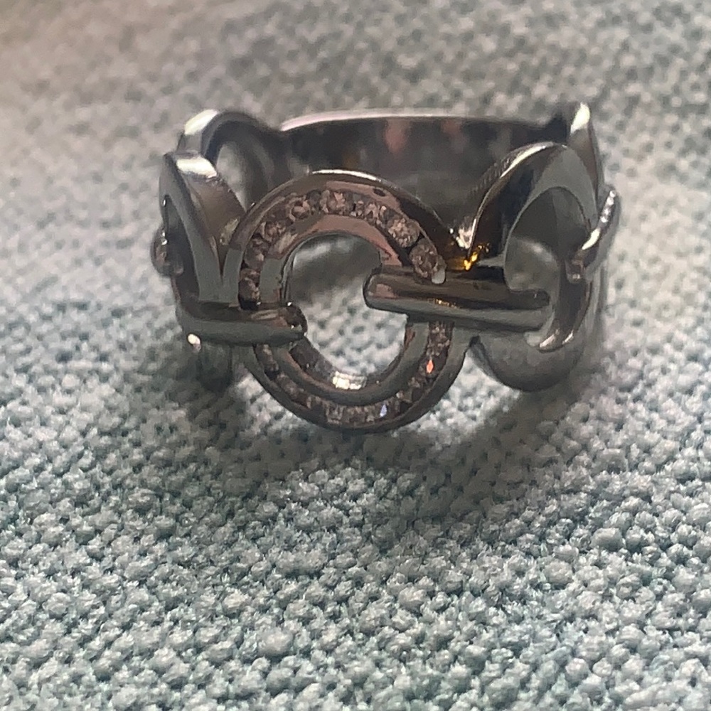 Stainless Steel Swarovski crystal ring